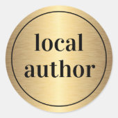 Goldene Gradientensignierung des örtlichen Autors Runder Aufkleber (Vorderseite)