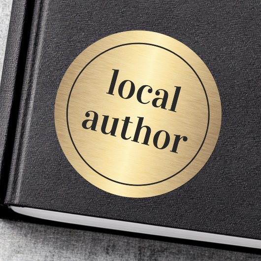 Goldene Gradientensignierung des örtlichen Autors Runder Aufkleber