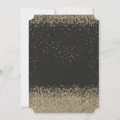 Goldene Graduationskappe,Diamanten-Confetti-Abschl Einladung (Rückseite)