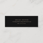 Goldene Graduiertennamenkarte Mini Visitenkarte (Rückseite)