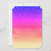 Goldene Graduierungskappe, Diamanten Ombre-Abschlu Einladung (Rückseite)