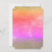 Goldene Graduierungskappe, Diamanten Ombre-Abschlu Einladung (Rückseite)