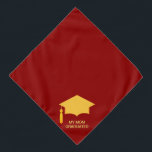 Goldene Graduierungsobergrenze für Burgund Halstuch<br><div class="desc">Goldene Graduierungskappe auf Bordeaux.</div>