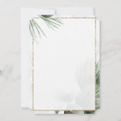 Goldene Graduierungsobergrenze, Palm-Blätter-Absch Einladung (Rückseite)