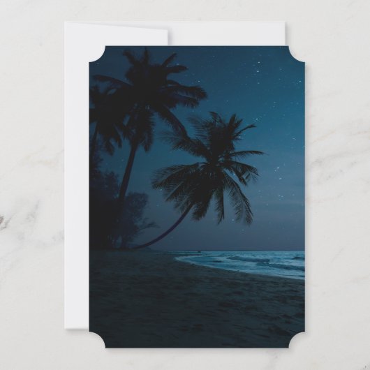 Goldene Graduierungsobergrenze, Palms-Abschluss Einladung (Rückseite)