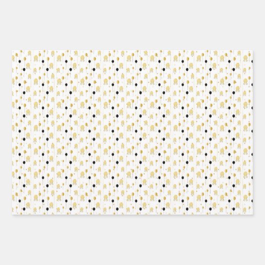 Goldene Graduierungspartei 3 Geschenkpapier Set (Vorderseite 3)