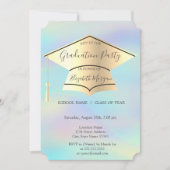 Goldene Graduierungspauschale,Holografischer Absch Einladung (Vorderseite)
