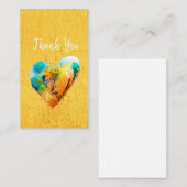 Goldene Graffiti Herzklopfkunst Mitteilungskarte (Vorne/Hinten)