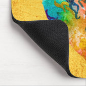 Goldene Graffiti Herzklopfkunst Mousepad (Ecke)