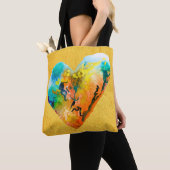 Goldene Graffiti Herzklopfkunst Tasche (Von Nahem)