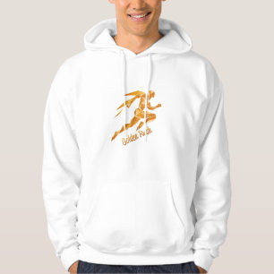 Goldene Grafik & Text Hoodie