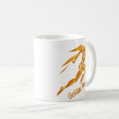 Goldene Grafik & Text Kaffeetasse (VorderseiteRechts)