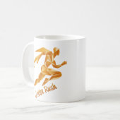 Goldene Grafik & Text Kaffeetasse (Vorderseite Links)
