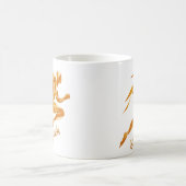 Goldene Grafik & Text Kaffeetasse (Mittel)