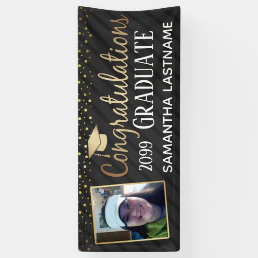 Goldene Gratulation Graduate 2022 Banner (Vertikal)