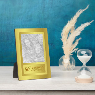Goldene Grenze 50. Hochzeitstag Fotoplatte