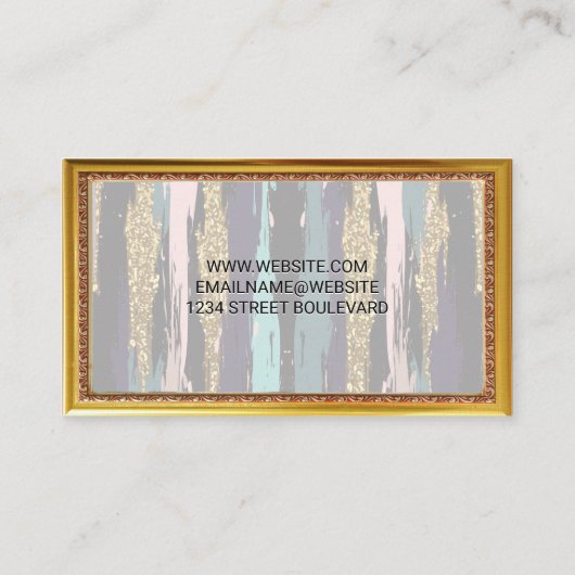 Goldene Grenze | Boho Design Visitenkarte (Rückseite)