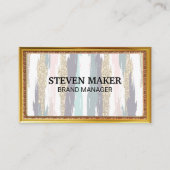 Goldene Grenze | Boho Design Visitenkarte (Vorderseite)