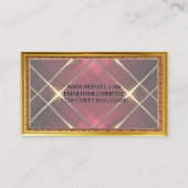 Goldene Grenze | Rote Streifen | Goldlinien Visitenkarte (Rückseite)