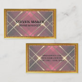 Goldene Grenze | Rote Streifen | Goldlinien Visitenkarte (Vorne/Hinten)