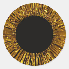 Goldene Grenze Runder Aufkleber