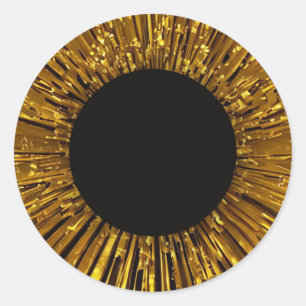 Goldene Grenze Runder Aufkleber