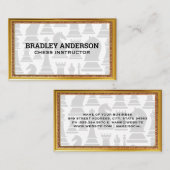 Goldene Grenze | Schachpartituren Visitenkarte (Vorne/Hinten)