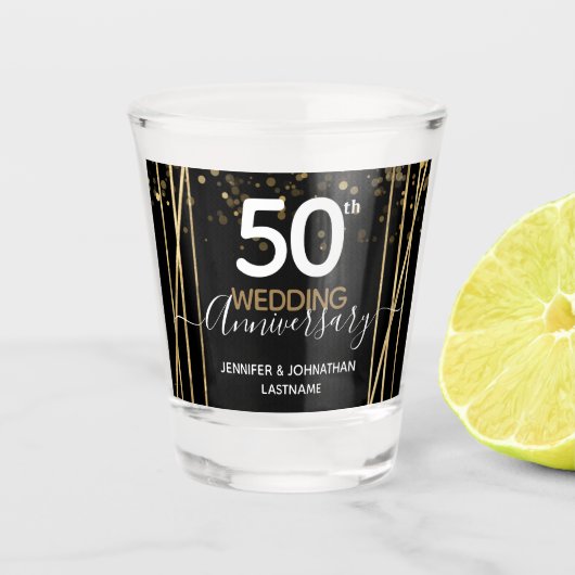 Goldene Grenze zum 50. Jubiläum Schnapsglas (Vorderseite)