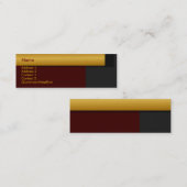 Goldene GrenzVisitenkarte Mini Visitenkarte (Vorne/Hinten)