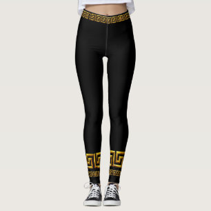 Goldene Griechische Schlüssel Sportleggings Leggings