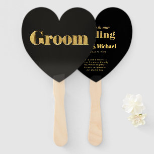 Goldene Groom Hochzeit Fächer