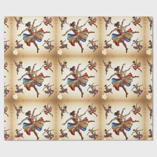 ‚Goldene Groove‘ Geschenkpapier (Flach)