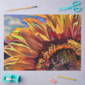 Goldene große Sonnenblume Elegante Kollektion Seidenpapier (Basteln)