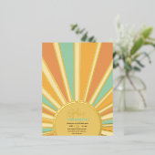 goldene Großsonne mit Rochen Einladung zum Geburts (Stehend vorne)