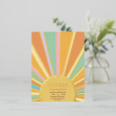 goldene Großsonne mit Rochen Einladung zum Geburts (Stehend vorne)