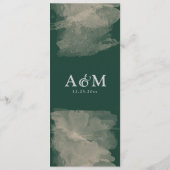 Goldene Grüne Abendmenü Menükarte (Rückseite)