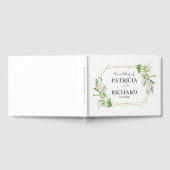 Goldene Grüne Elegante Hochzeit Gästebuch (Voll)
