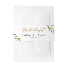 Goldene Grüne Hochzeit der Einladung Bauchband Einladungsbanderole