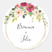 Goldene Grüne Hochzeitsfeiern Umschlag Aufkleber (Vorderseite)