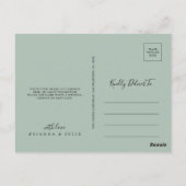 Goldene Grüne Rosa Rosa Rosa Danke Postkarte (Rückseite)