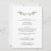 Goldene grüne Rückseite und Vorderseite Einladung (Rückseite)