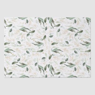 Goldene Grünflächen Branches Elegant White Seidenpapier