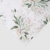 Goldene Grünflächen Branches Elegant White Seidenpapier (Detail)