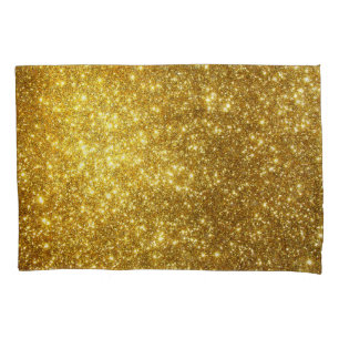 Goldene Grunge, hochauflösende Rasterdarstellung Kissenbezug