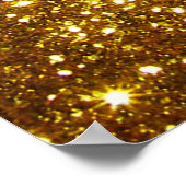 Goldene Grunge, hochauflösende Rasterdarstellung Poster (Ecke)