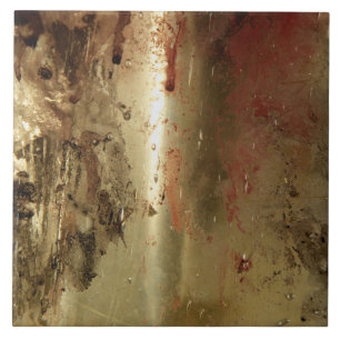 Goldene Grunge Keramik Fliese