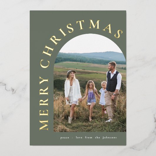 Goldene Gruß-Tour am Arch Folieneinladung (Vorderseite)