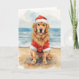 Goldene Grüße von Santa Paws - Weihnachten am Stra Karte