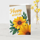 Goldene Grußkarte der Mutter Karte (Gelbe Blume)