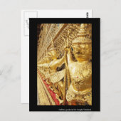 Goldene Guada im Tempel Thailand. Postkarte (Vorne/Hinten)